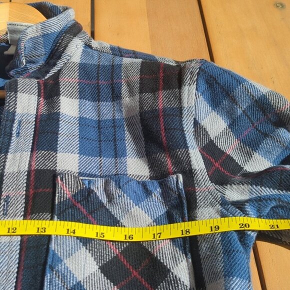 Men's The North Face Blue Plaid Shirt Jacket - Size Medium Excellent Condition - Picture 6 of 9
